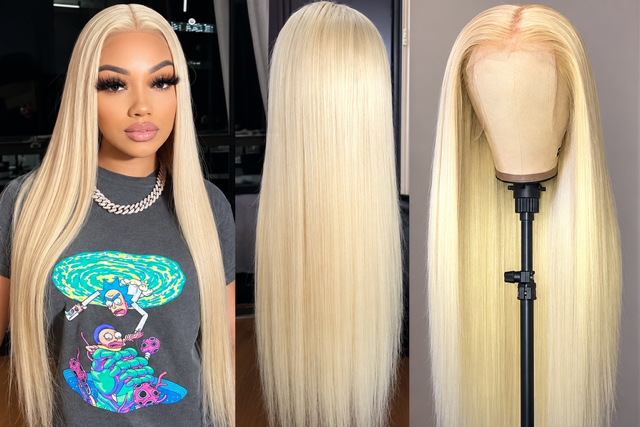 13x6 HD Lace Frontal Brazilian Human Hair Wig - 180% Density Pre-Plucked Straight Wig