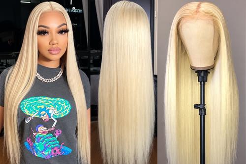 13x6 HD Lace Frontal Brazilian Human Hair Wig - 180% Density Pre-Plucked Straight Wig