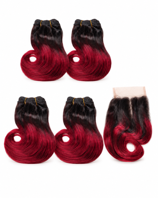 Bouncy Curly Human Hair Bundles + Closure | Brazilian Curly Weave