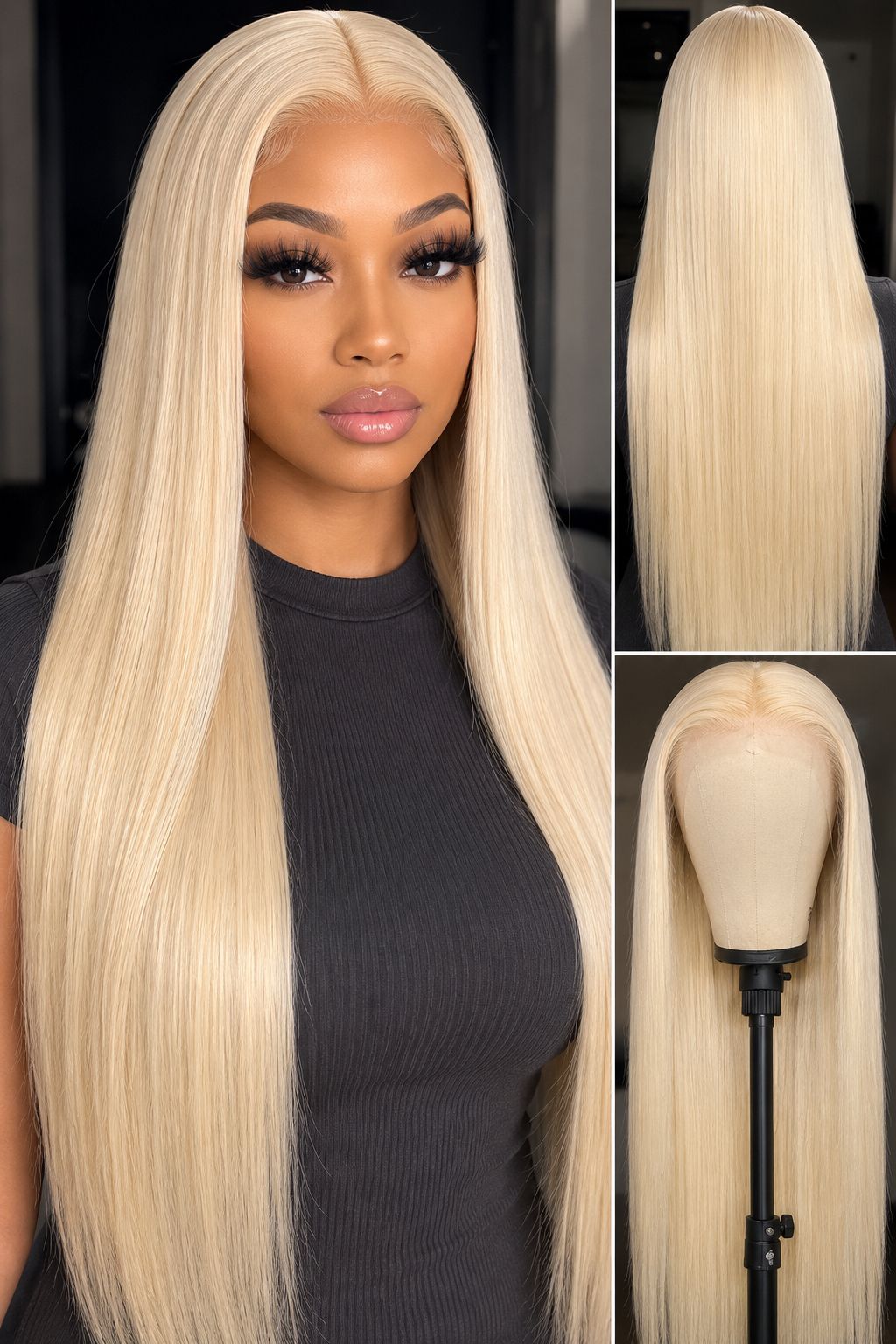 13x6 HD Lace Frontal Brazilian Human Hair Wig - 180% Density Pre-Plucked Straight Wig