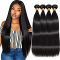 Brazilian Virgin Straight Human Hair Bundles - 100% Luxury Unprocessed Human Hair