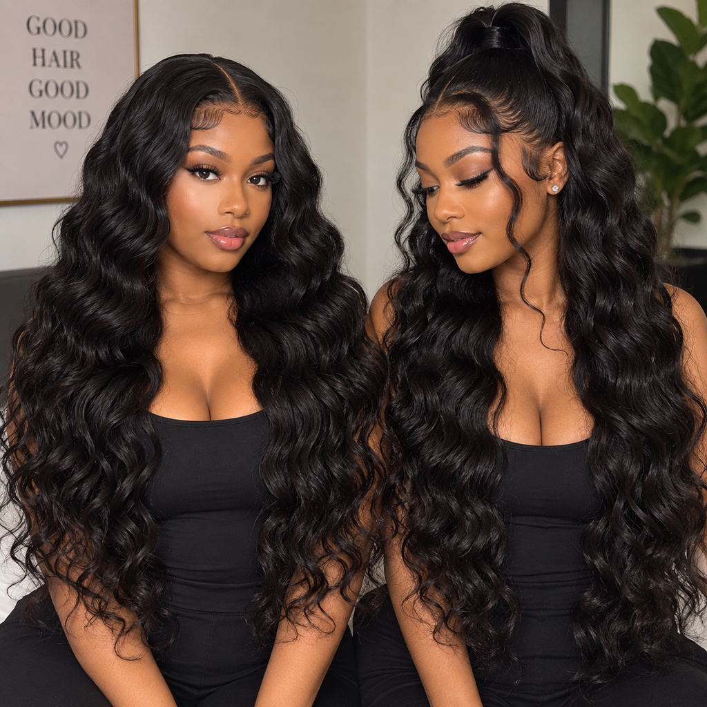 Raw Peruvian Natural Wave Human Hair- 3 Bundle set with HD Lace Closure | Luxury Hair Extensions