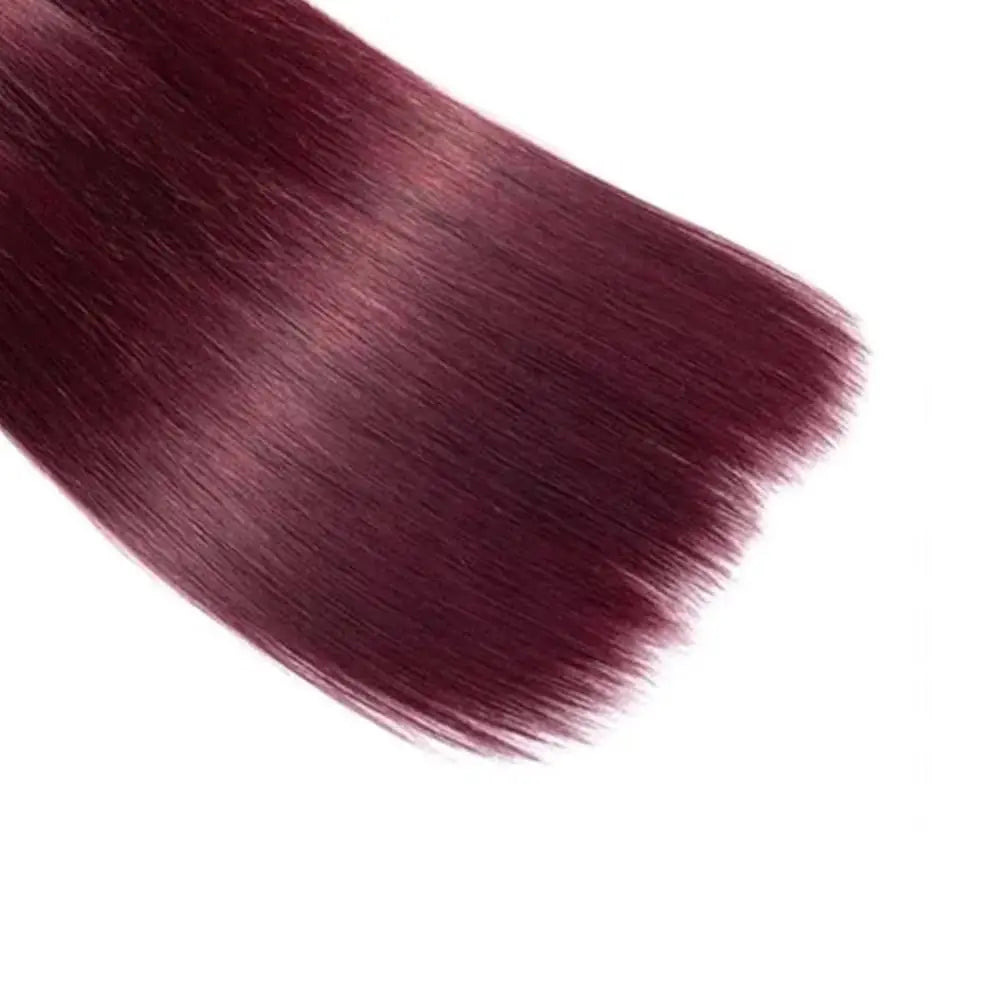 Burgundy Wine Red Straight Remy Human Hair Bundles - Single & 3 Piece Sets