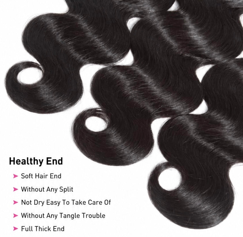 Luxury Peruvian Body Wave Human Hair Bundles -1, 3 & 4 Bundle Set, 10-40 Inches