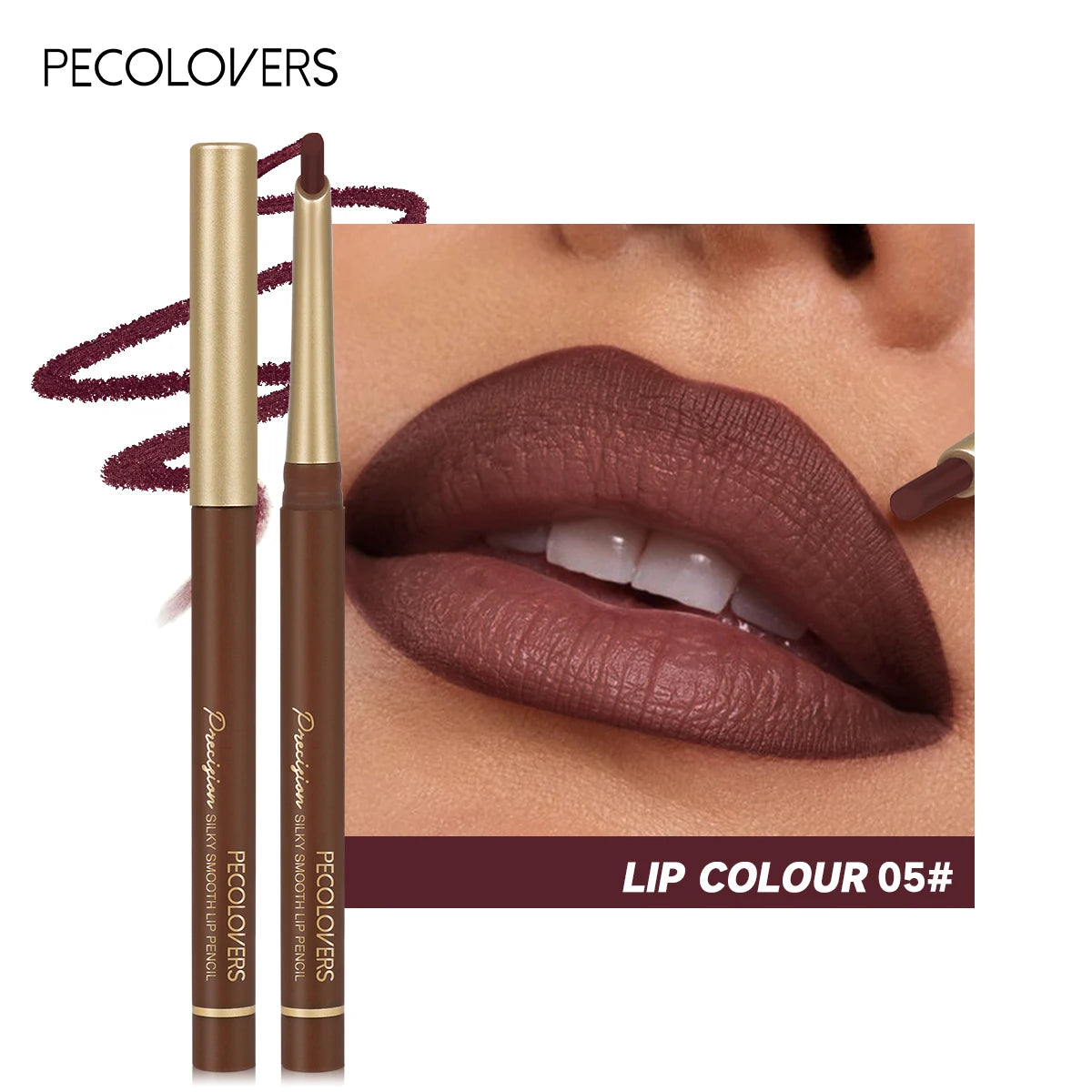 Matte Lip Liner Pencil - Creamy Long Wear Nude & Brown Shades