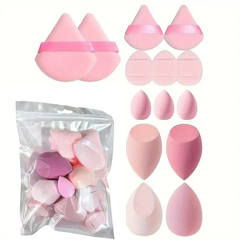 33-Piece Makeup Brush & Beauty Sponge Set - Complete Face & Eye Beauty Kit