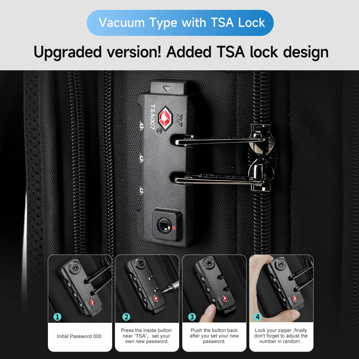 Expandable Vacuum Compression Travel Backpack With Laptop Compartment
