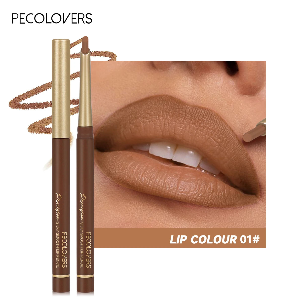 Matte Lip Liner Pencil - Creamy Long Wear Nude & Brown Shades