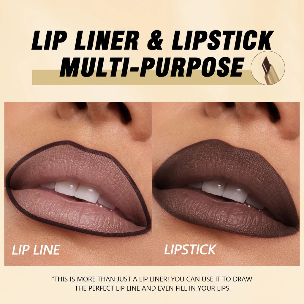 Matte Lip Liner Pencil - Creamy Long Wear Nude & Brown Shades