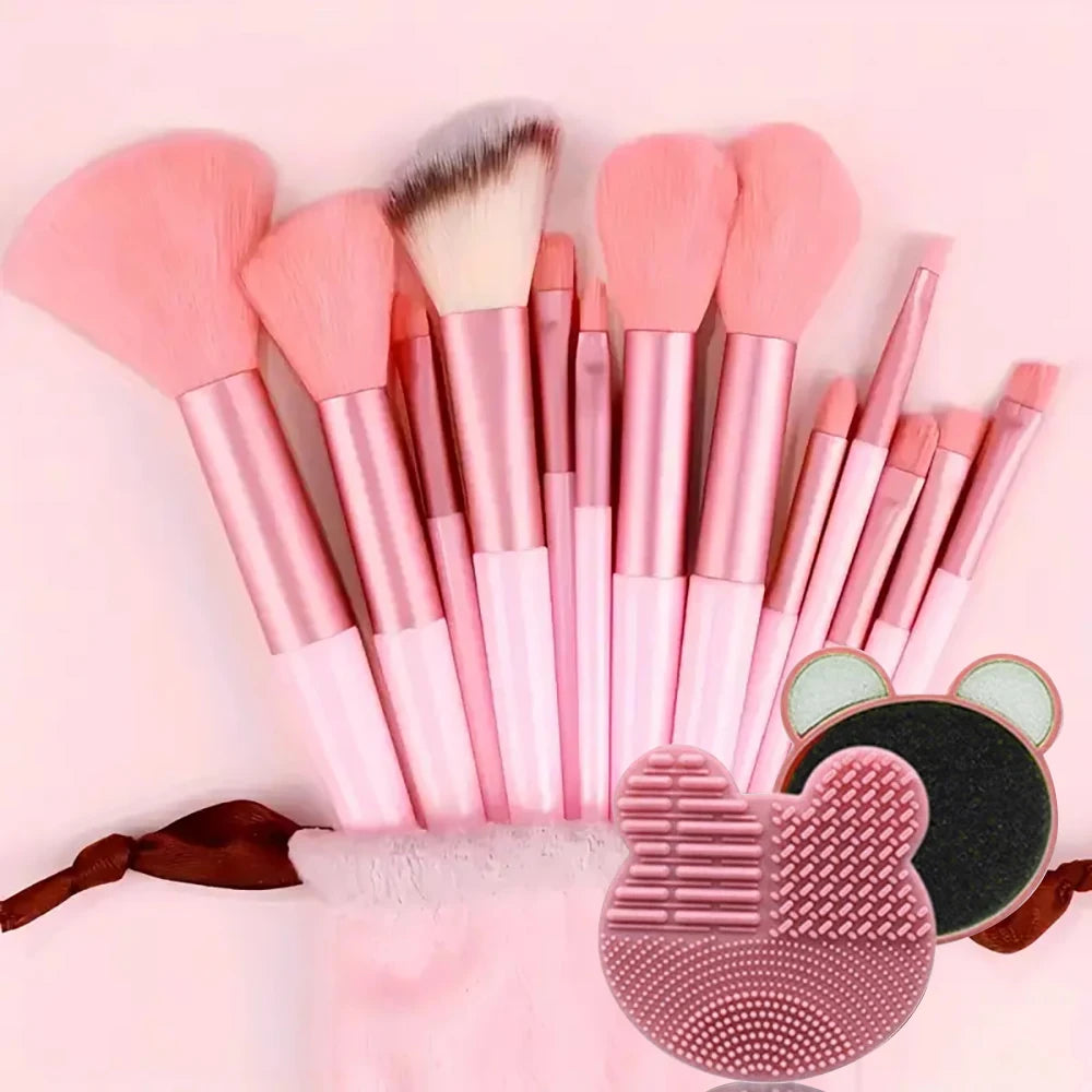 33-Piece Makeup Brush & Beauty Sponge Set - Complete Face & Eye Beauty Kit