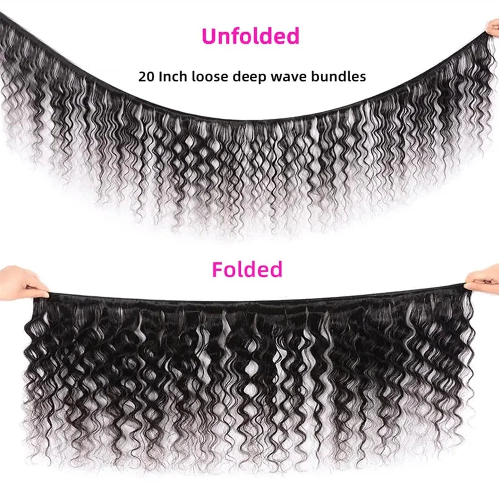 Brazilian Virgin Human Hair + Loose Deep Wave + Deep Wave + Body Wave + Straight