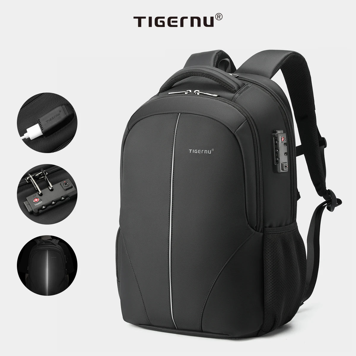 Tigernu Anti-Theft Laptop Travel Backpack - Multi- Size Nylon Backpack