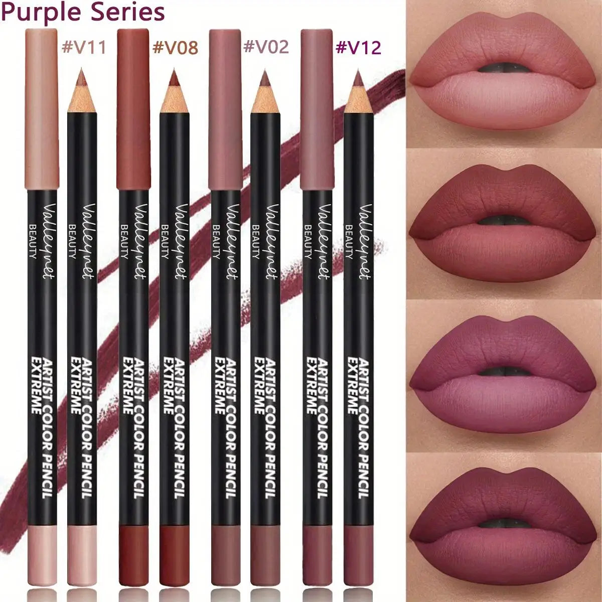 4 Piece Luxury Waterproof Matte Lip Liner Collection