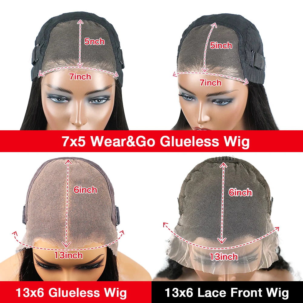 Luxury 13x6 HD Brazilian Lace Glueless Deep Water Wave Human Hair Wig - Pre-Plucked 200% -250% Density