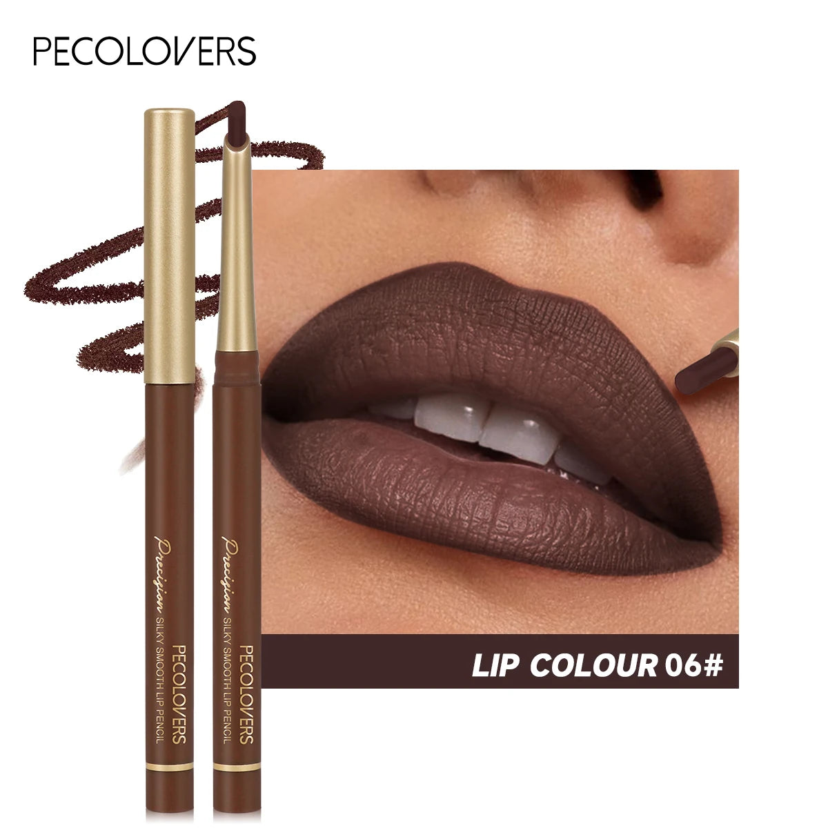 Matte Lip Liner Pencil - Creamy Long Wear Nude & Brown Shades