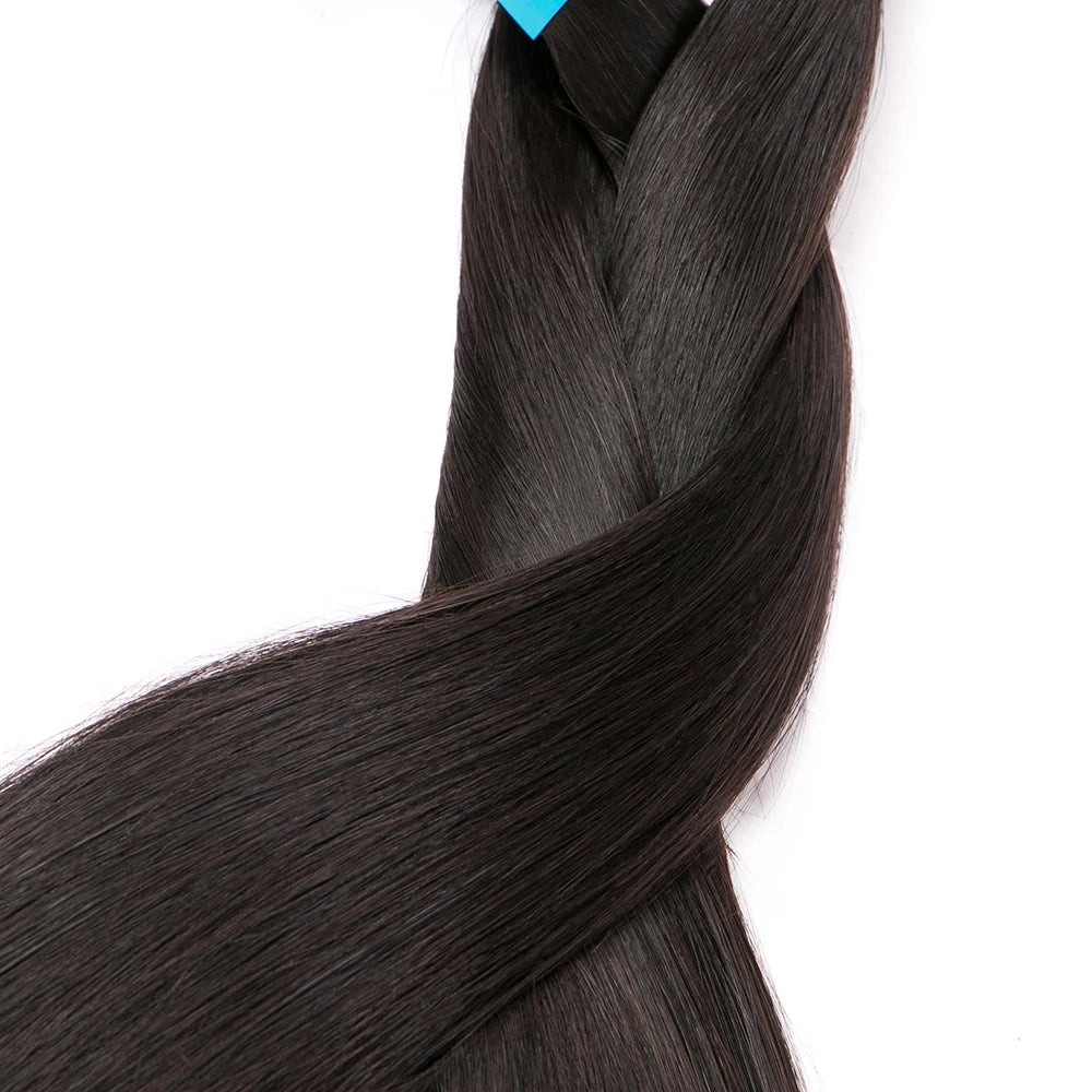 Luxury Brazilian Straight Human Hair Weave Bundles Natural Black 1/2/3 Bundle Options