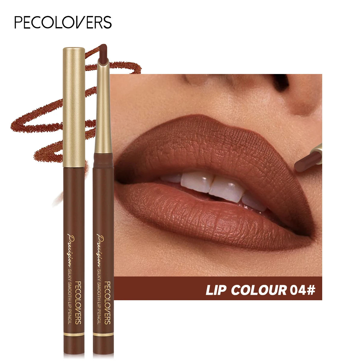 Matte Lip Liner Pencil - Creamy Long Wear Nude & Brown Shades