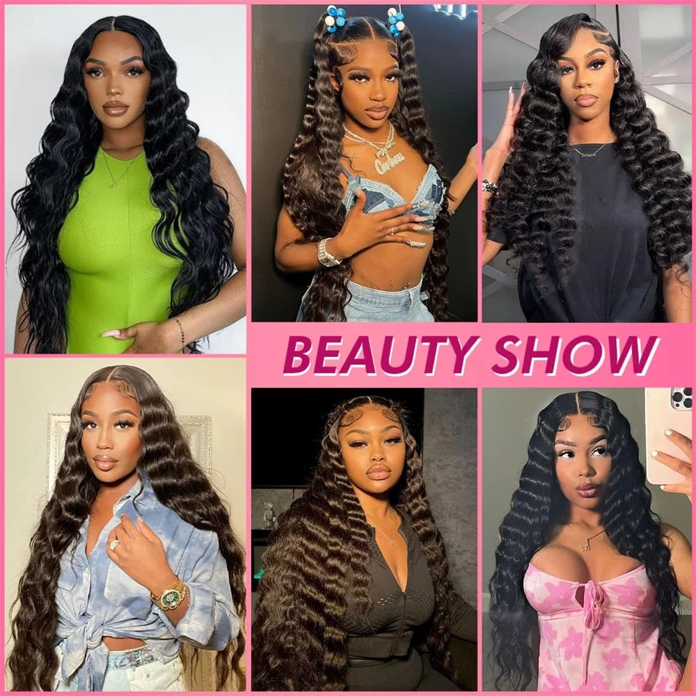 Brazilian Virgin Human Hair + Loose Deep Wave + Deep Wave + Body Wave + Straight