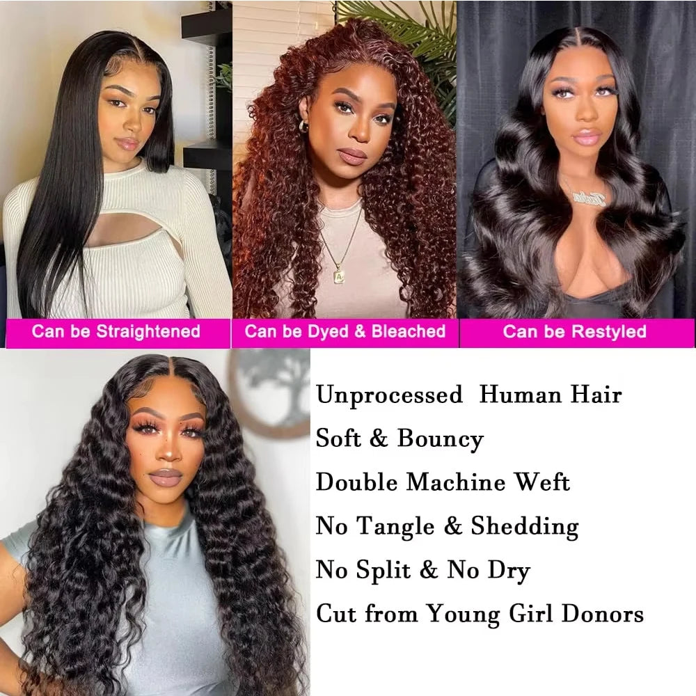 Luxury Brazilian Water Wave Human Hair Bundles - 1-4 Piece Set