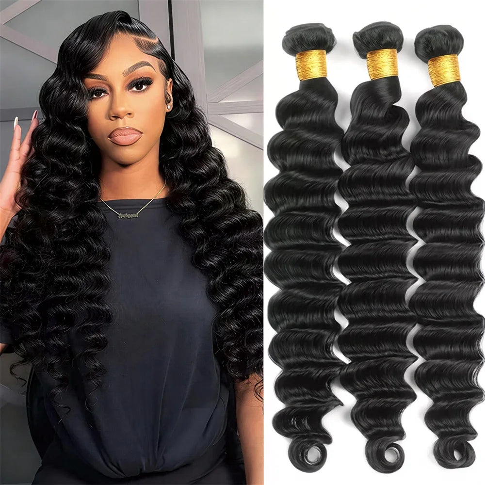 Brazilian Virgin Human Hair + Loose Deep Wave + Deep Wave + Body Wave + Straight