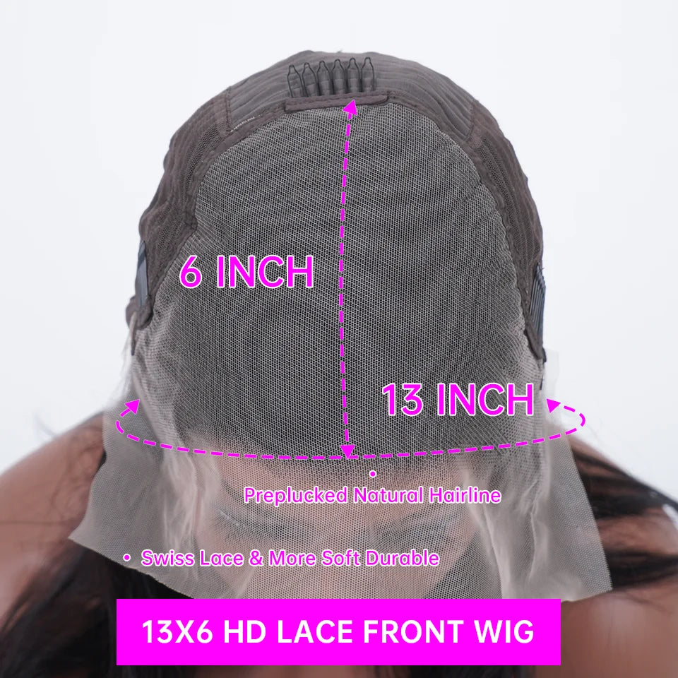 Luxury Silken Straight Brazilian Human Hair Wig | 200% Density | Transparent HD Lace Frontal | 30-40 Inches