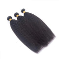 Luxury Kinky Straight Bundles Human Hair 1 3 4 Bundles Set -Natural Yaki Texture