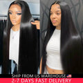 Luxury Silken Straight Brazilian Human Hair Wig | 200% Density | Transparent HD Lace Frontal | 30-40 Inches
