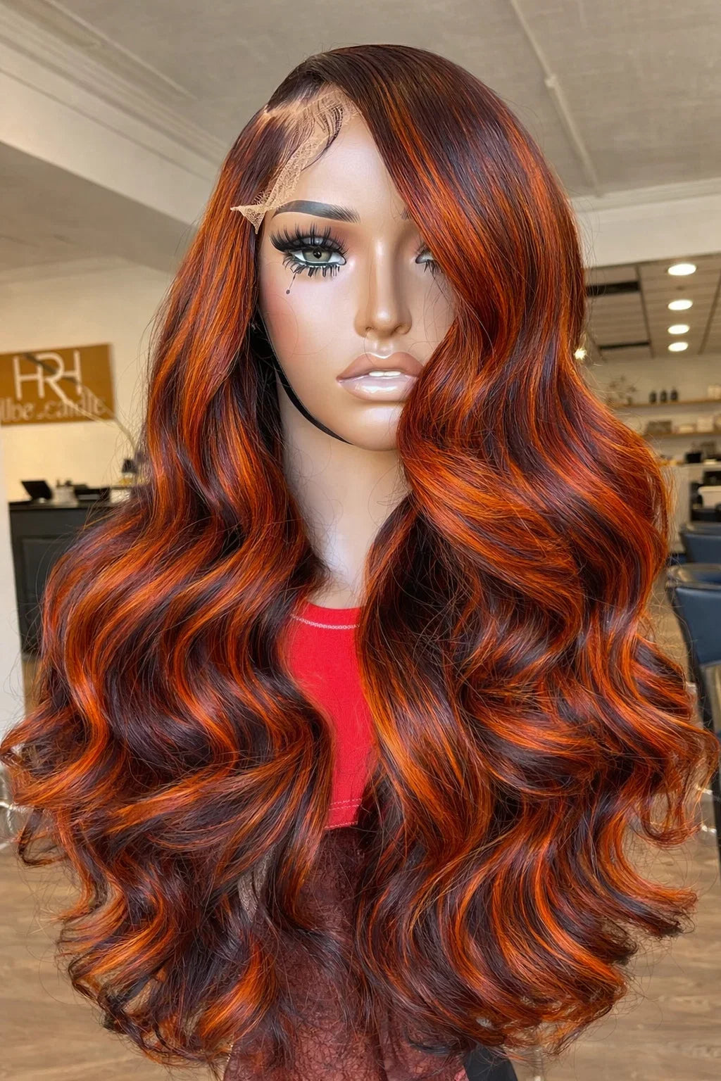 Ginger Luxury Ombre Brazilian Body Wave HD Lace Front Wig - 100% Human Hair