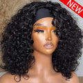 Luxury Curly Brazilian Human Hair Headband Wig- 200%-400% Density