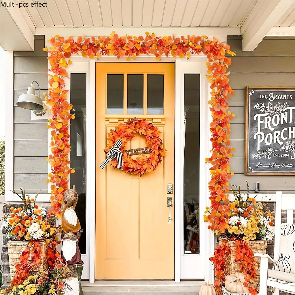 Luxury Fall Eucalyptus Garland - Autumn Maple Leaf Home Decor