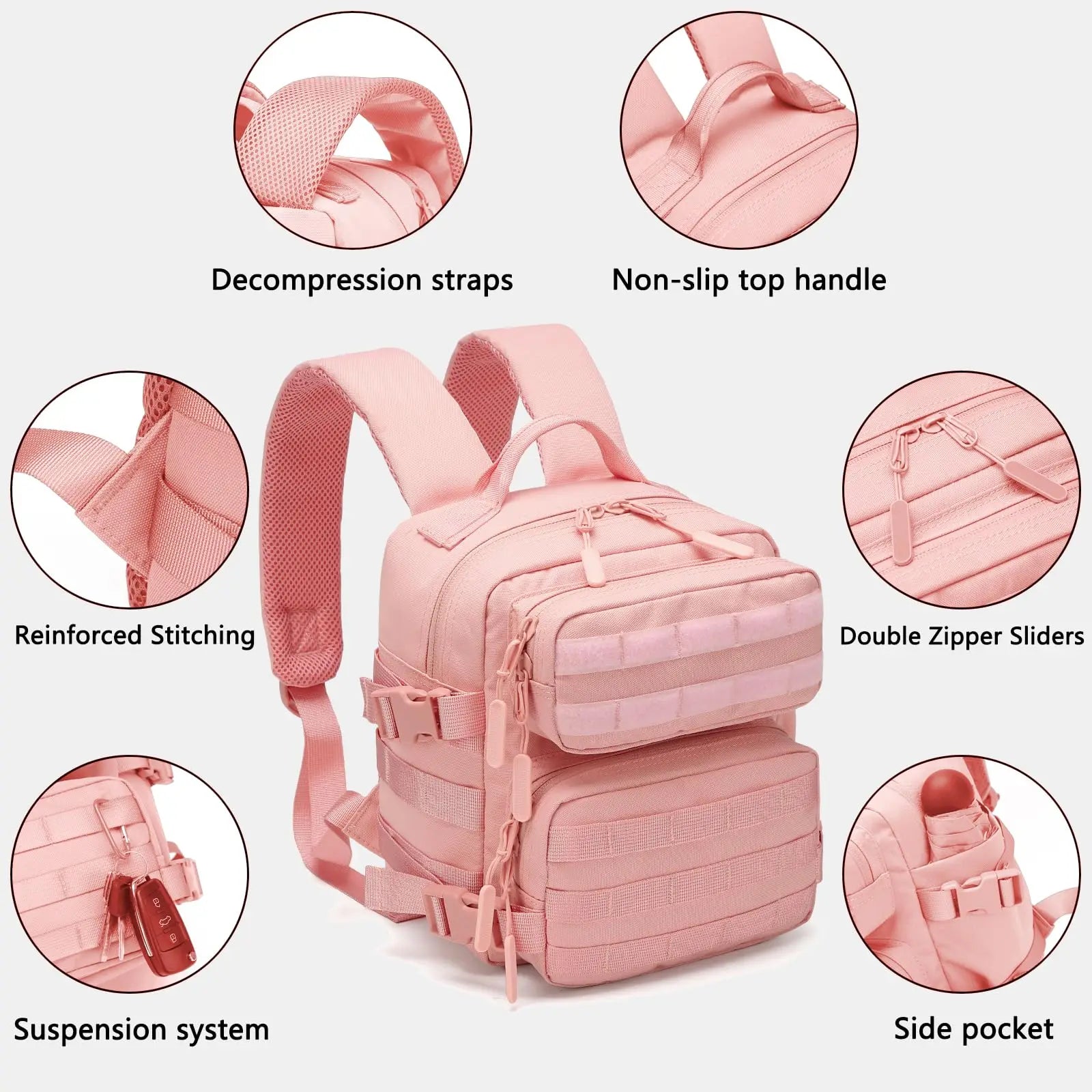 9L Mini Travel Backpack - Unisex Lightweight Everyday Bag