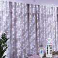 Luxury 8 -Mode LED Fairy Curtain Lights With Remote - USB Powered