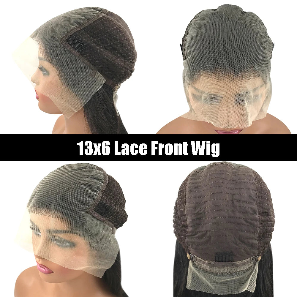 Luxury Pre-Plucked Curly Dark Brown 13X4 Human Hair Wig 250% Density 4x4/13x4/13x6/ Lace