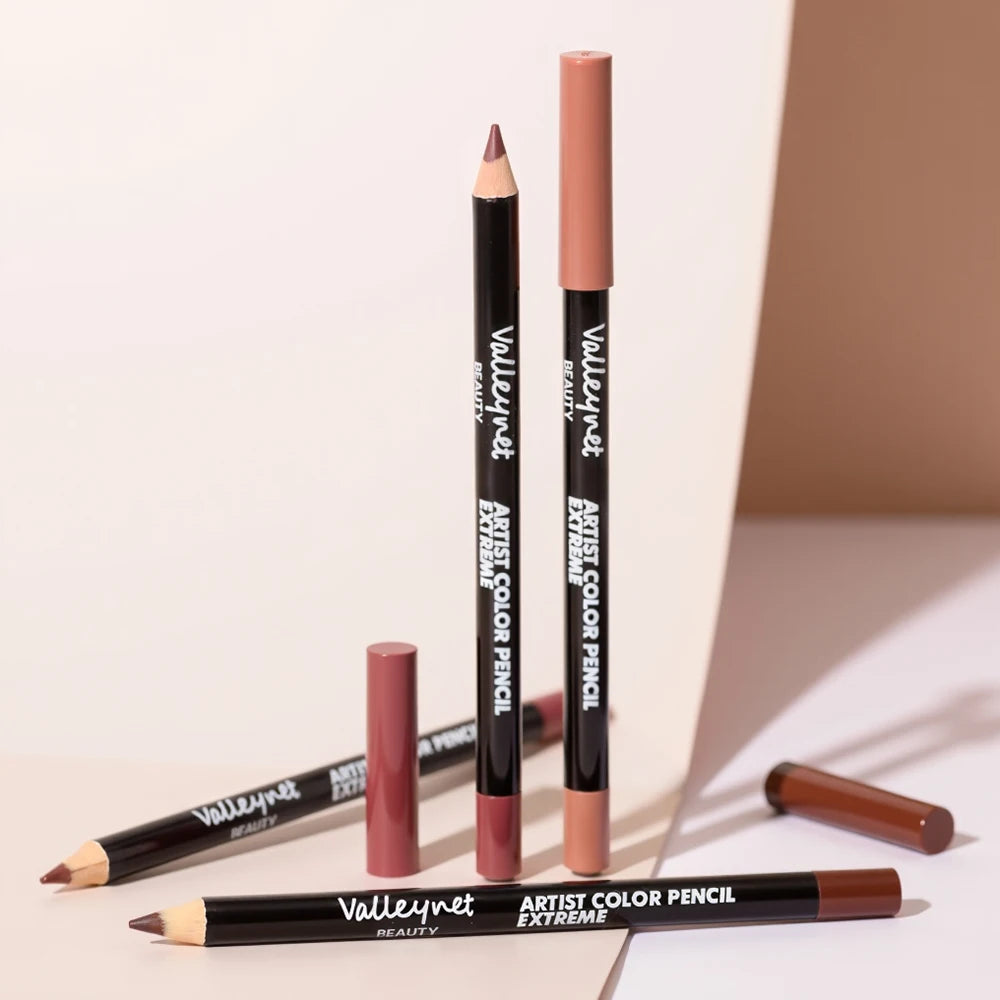4 Piece Luxury Nude Brown Waterproof Lip Liner Collection