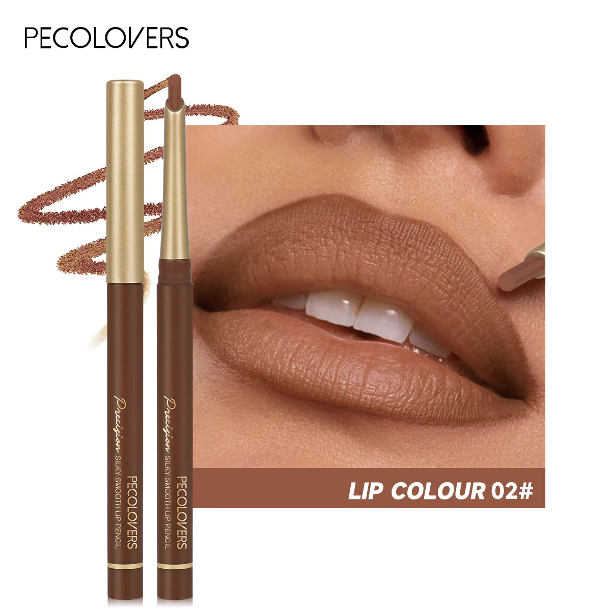 Matte Lip Liner Pencil - Creamy Long Wear Nude & Brown Shades