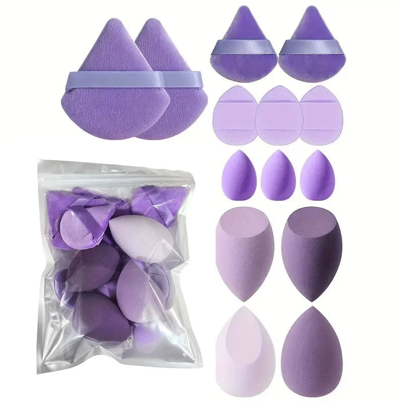 33-Piece Makeup Brush & Beauty Sponge Set - Complete Face & Eye Beauty Kit